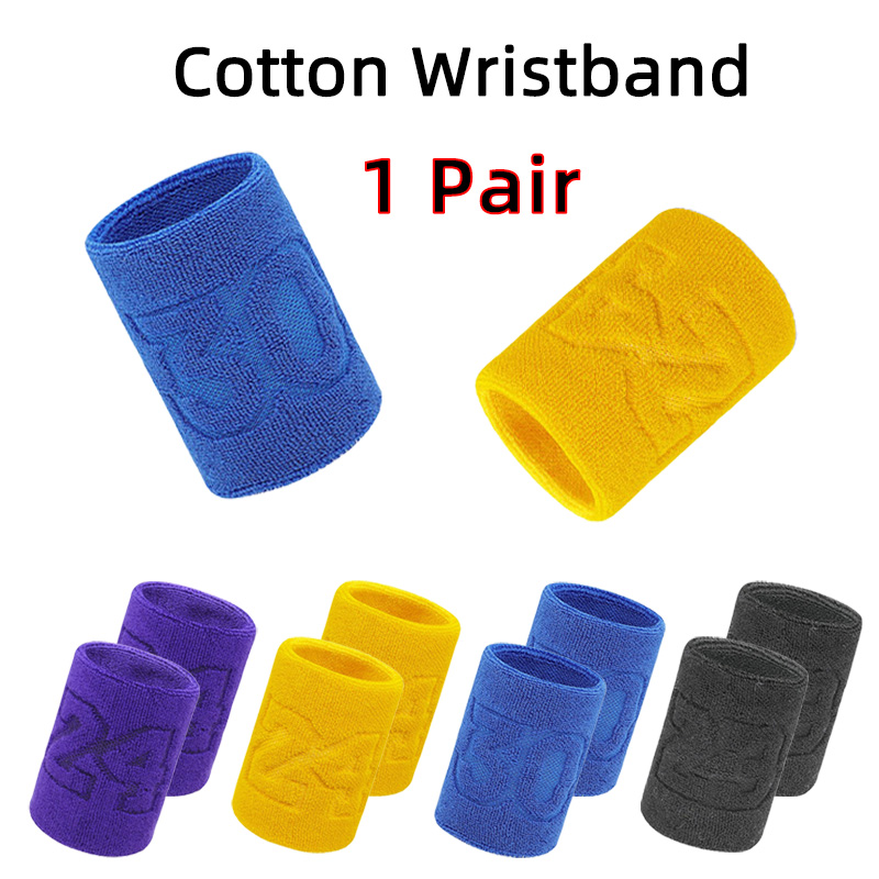 Wristband Pair Sweat - 1 pasang kapas elastis gelang dukungan