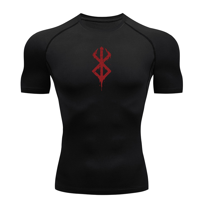 Kaos Kompresi Pria Bermotif, L - T Shirt Dry Fit ulasan dan harga